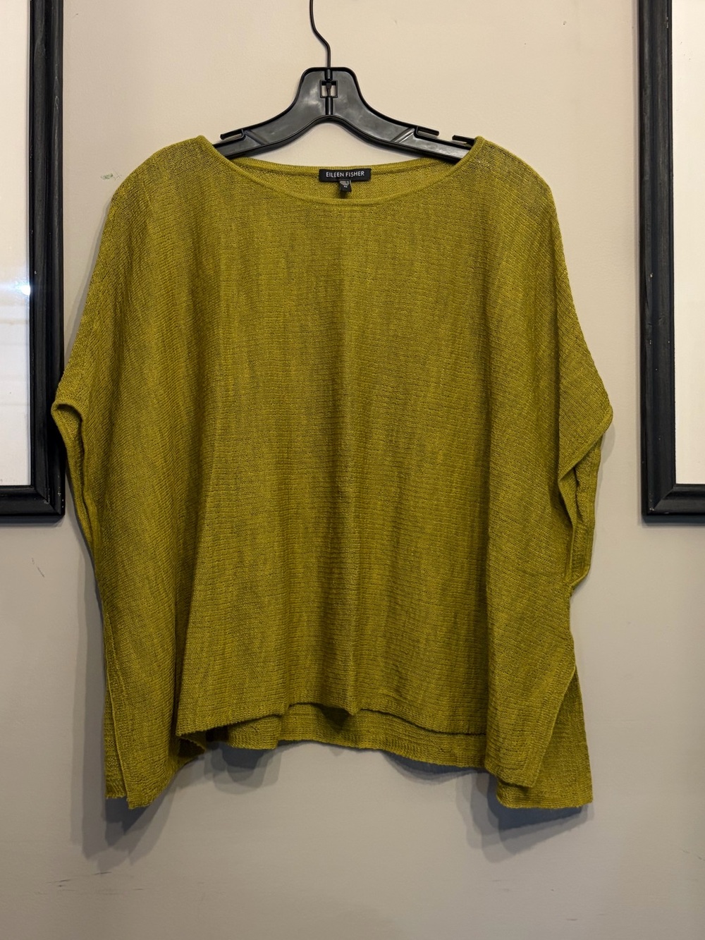 Eileen Fisher Boxy Knit Short Sleeve Top Size M